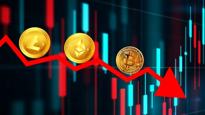 سقوط سنگین بازار رمزارزها/ بیتکوین، اتریوم، دوجکوین و ریپل در مسیر نزولی